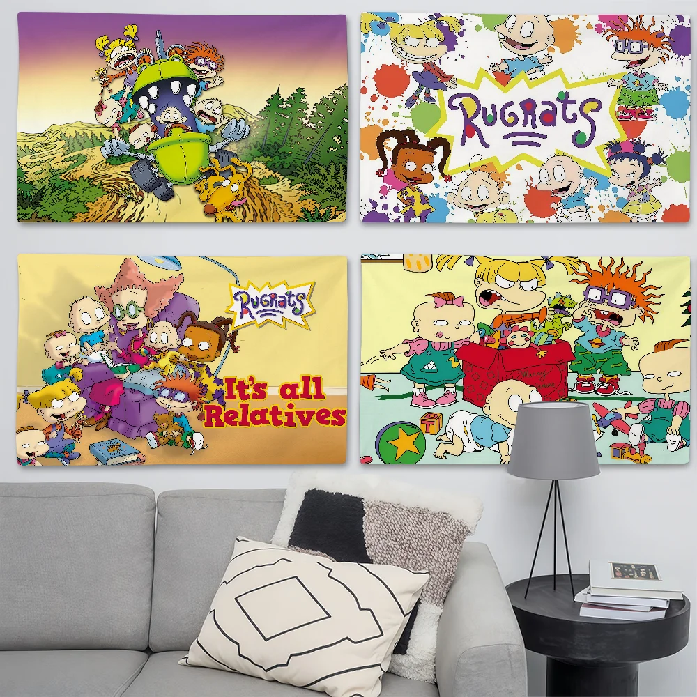 Cartoon R-Rugrats Flag Suitable For Birthday Parties Living Room Bedroom And Outdoor Camping Decorations