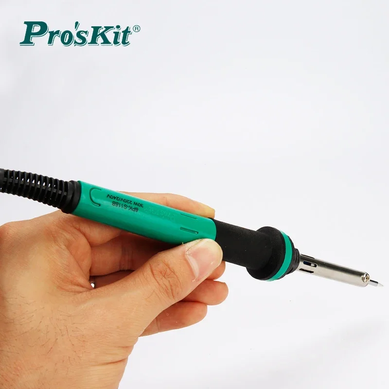 Pro'skit 30W Outside Thermoelectric Soldering Iron 8PK-S118B-1 Resistant Oxide Long Life Electric Welding Pen With Heat Shroud