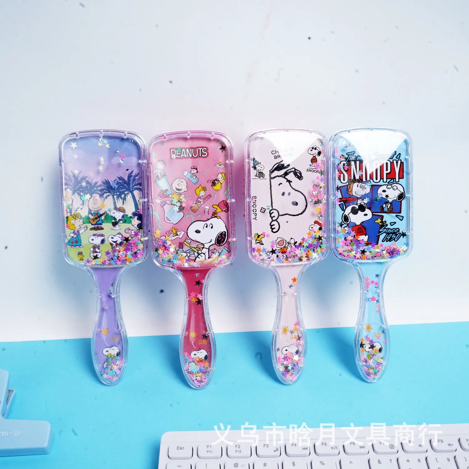 New Snoopy Air Cushion Comb - Creative Long Handle Sand Texture Hair Comb for Straight Hair - Gift for Girls