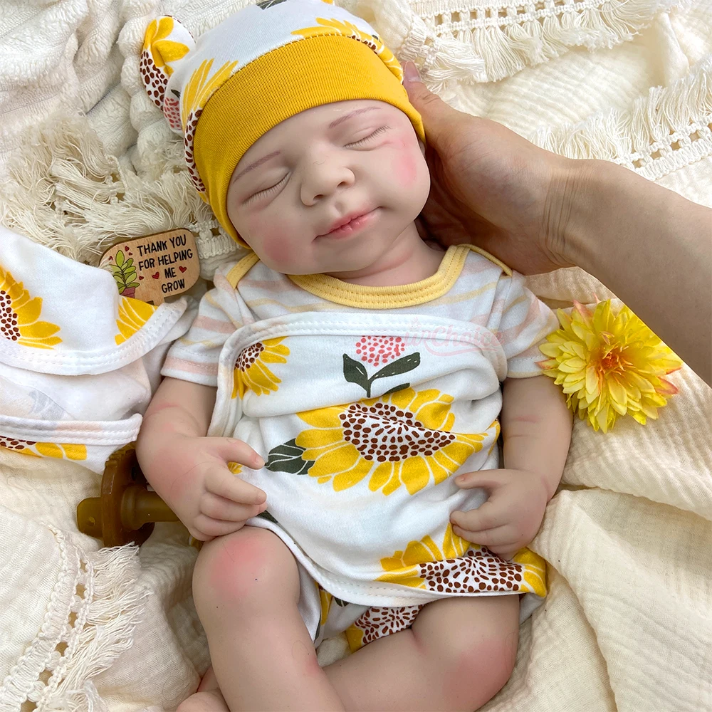 20Inch Open Mouth Pascale Full Soft Body Silicone Reborn Baby Lifelike Skin Veins Doll Anatomically Correct for Gift view 3