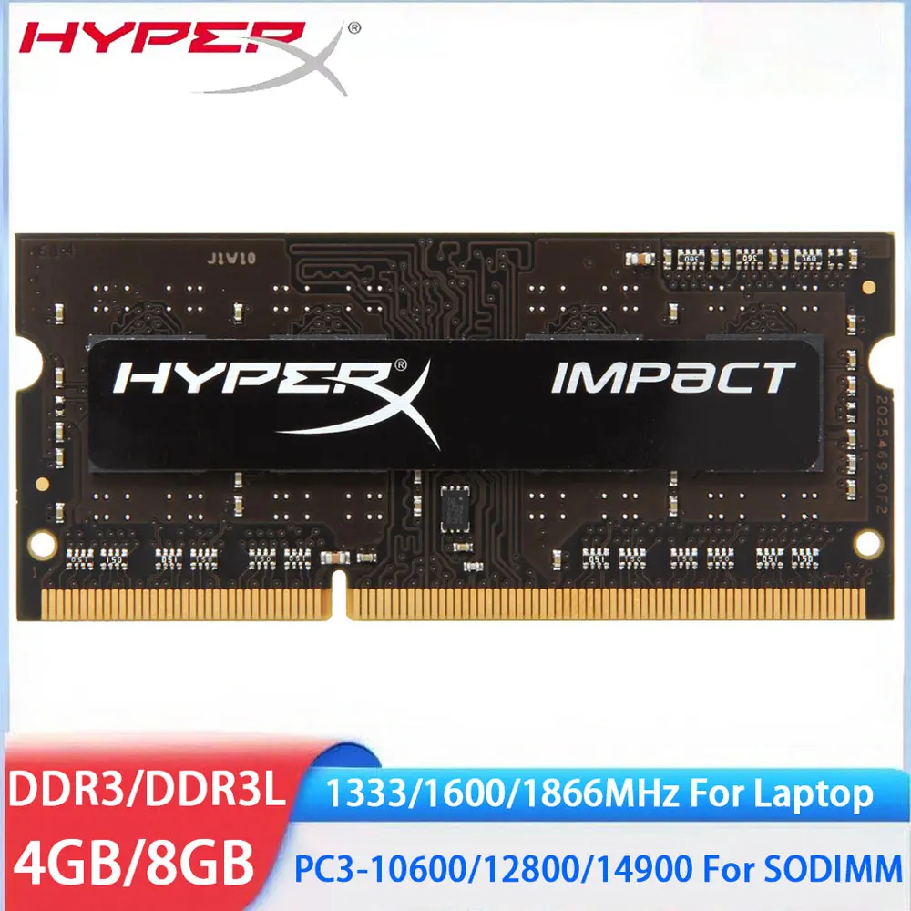 

HYPERX Memoria Оперативная память для ноутбука DDR3 DDR3L 8 ГБ 4 ГБ 1600 МГц 1866 МГц 1333 МГц Память SODIMM 204 контакта PC3-12800 14900 10600 Оперативная память для ноутбука
