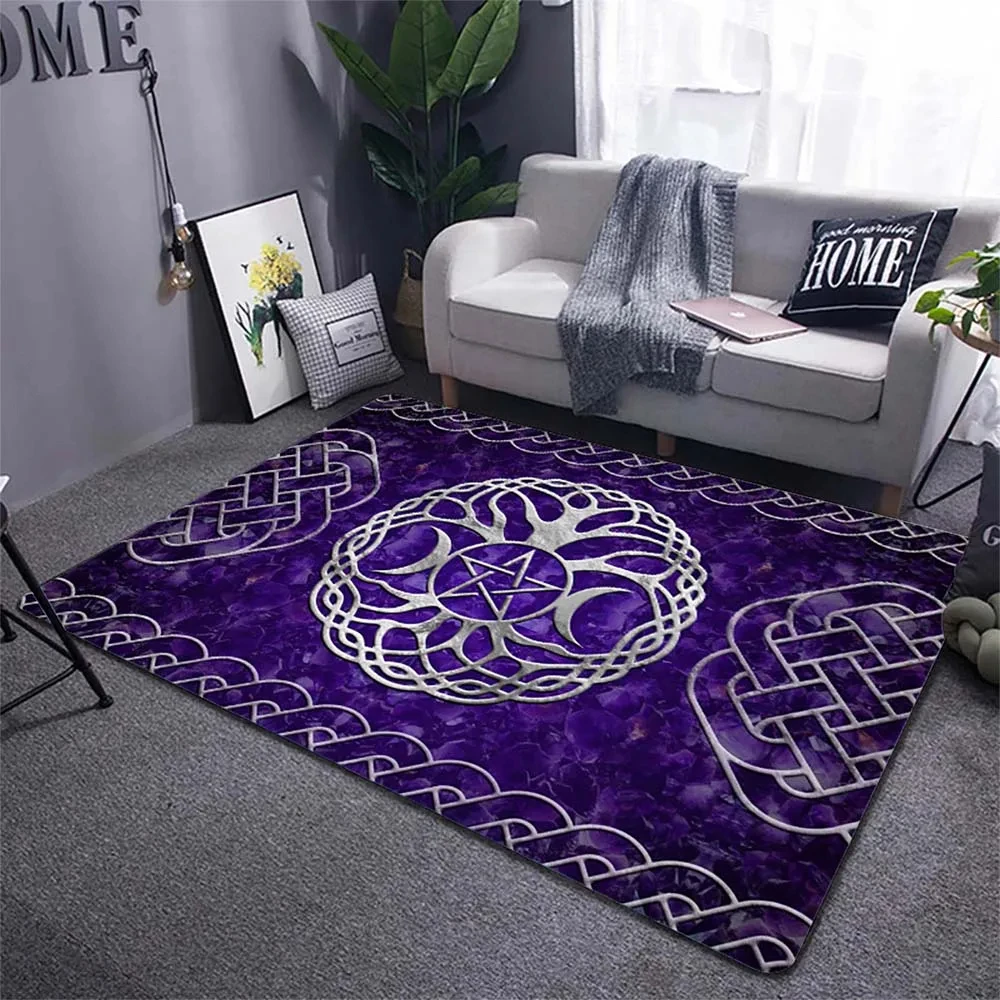 Triple Moon Goddess Carpet Wicca Goth Subculture Rock Romance Non-slip Doormat Mat Hallway Entrance Door Rug Bedroom Decor