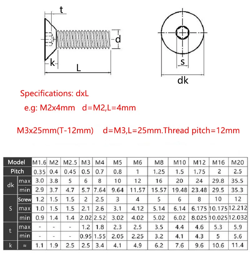 10Pcs M2/2.5/3/4/5 Grade 12.9 With Gloden colour Titanium Gold Plated Flat Hex Countersunk Head Screw Hot Sale Length4mm-40mm