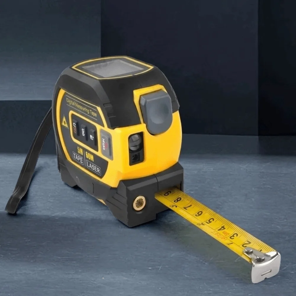3 in 1 Laser Tape Measure LED Display Multi Function Laser Rangefinder 40/60m Laser Durable Digital Tape Measure Tool
