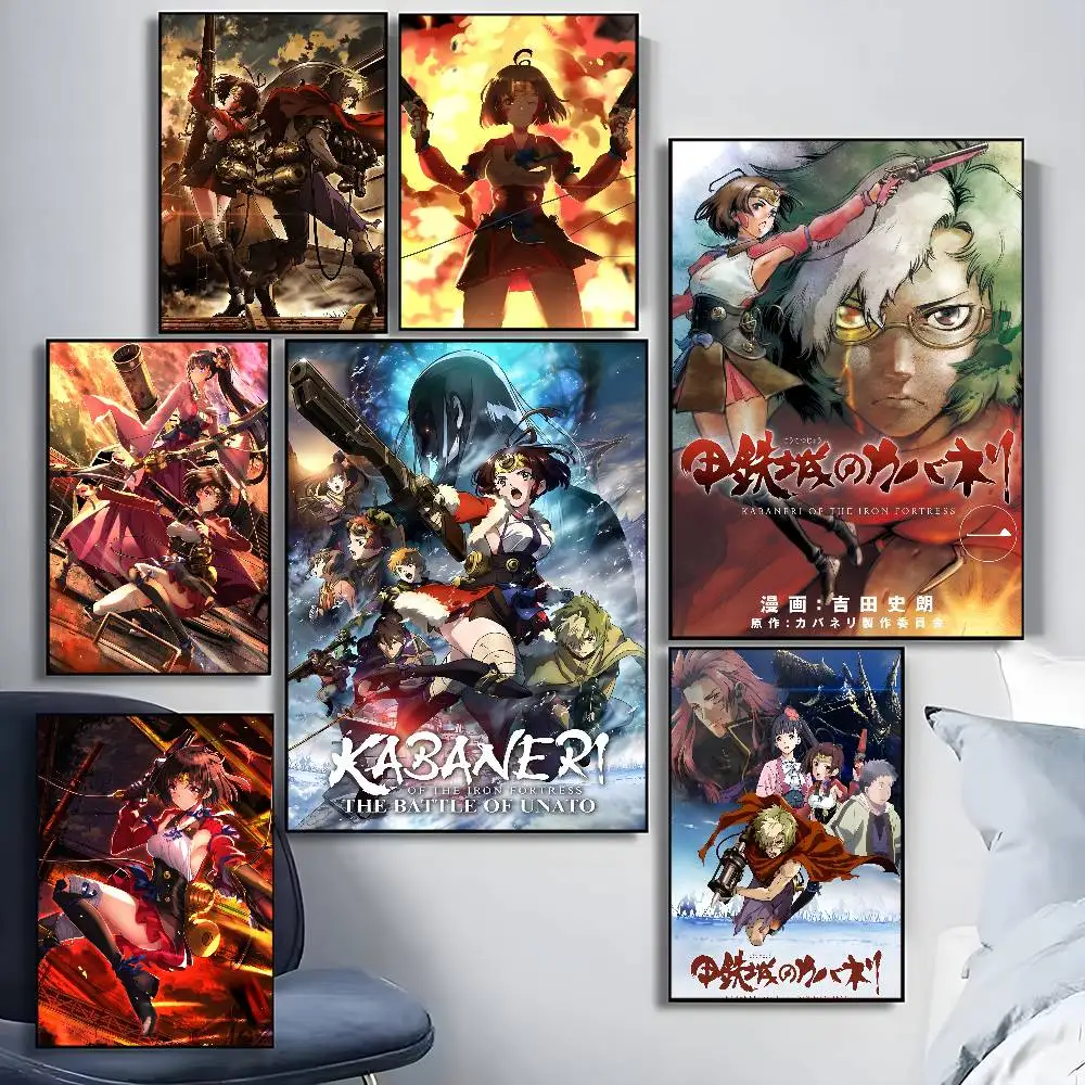 

Anime K-KABANERI OF THE IRON FORTRESS Poster Waterproof HD Art Wall Decal Self-Adhesive Print. Aesthetic Home Room Decor for Liv