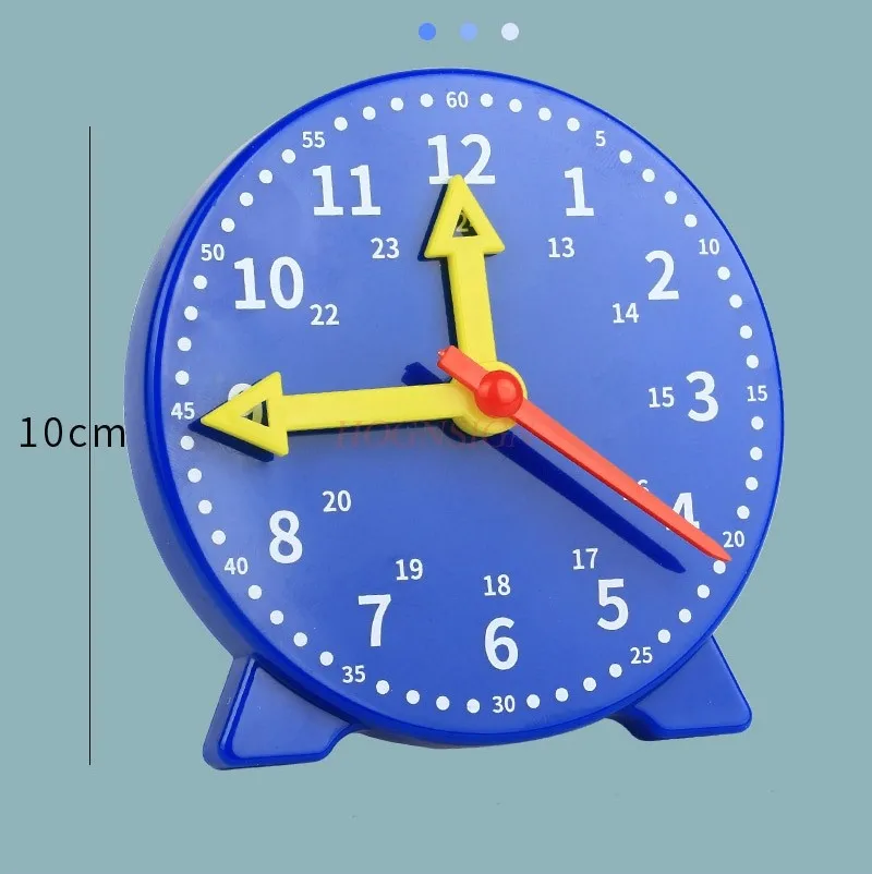 Imagem -06 - Modelo de Relógio com Mostrador para Crianças Ensino Aids Relógio com Mostrador Aprendendo a Ganhar Tempo Primeira e Segunda Série 10cm