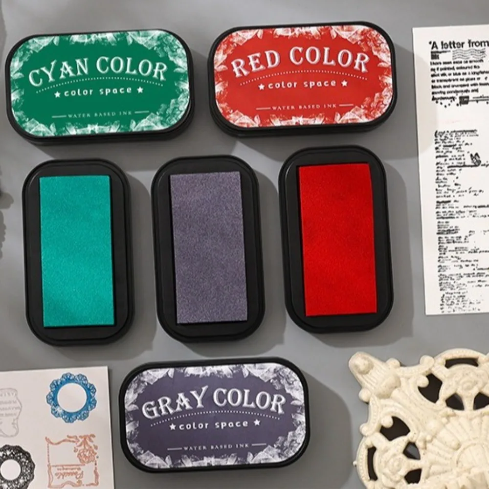 New Colorful Water Based Ink Pad Quick Drying High Density Sponge Inkpad Easy to Use Self Ink Stamp Scrapbook Supplies