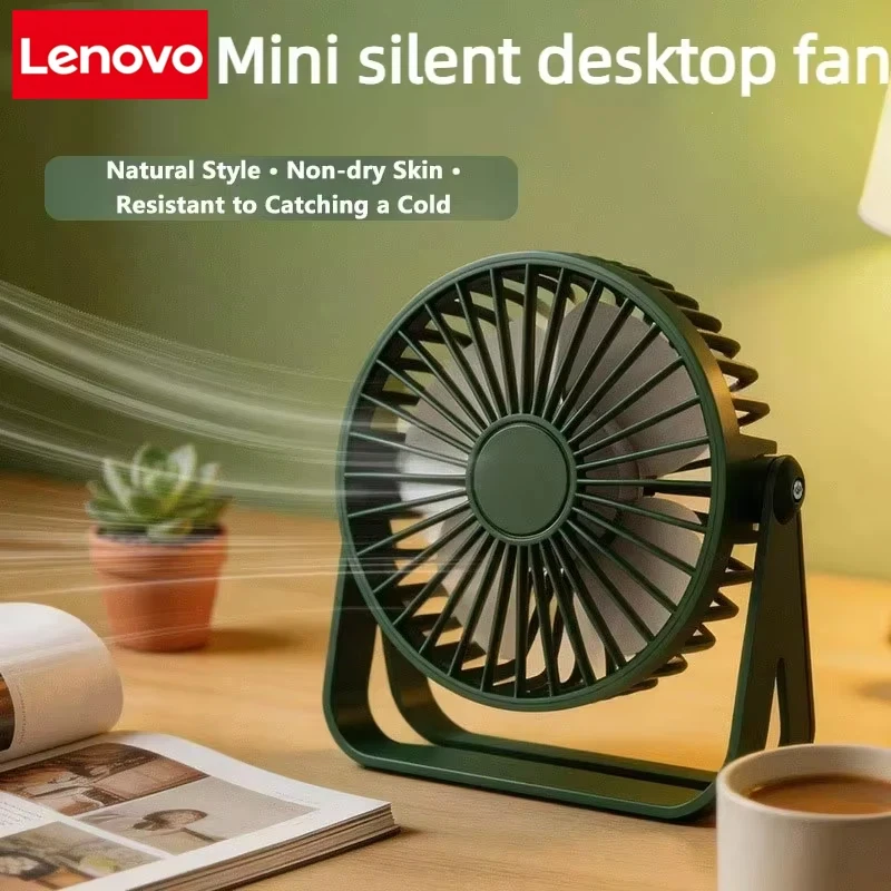 

Lenovo USB Mini Portable Fan for Camping 3 Speeds Quiet Desk Table Personal Fan,360°Adjustment Standing Fans for Room Home