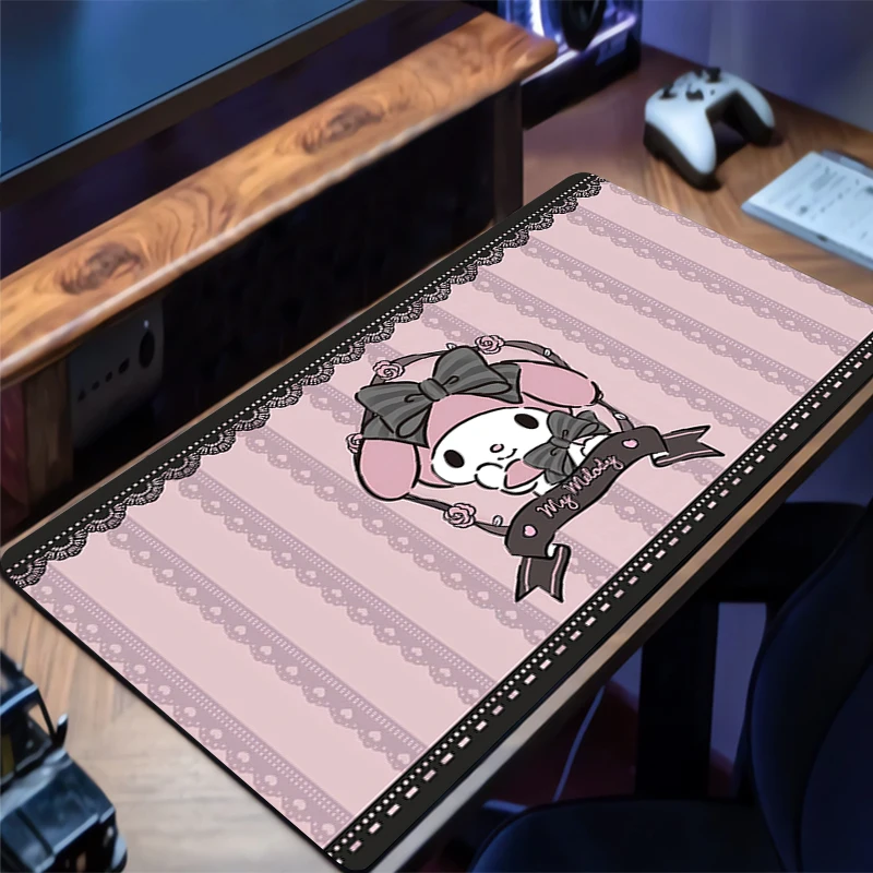 وسادات ماوس ألعاب مطاطية للكمبيوتر الشخصي Hello Kitty Anime مصممة خصيصًا بساط لوحة مفاتيح مكتبي للكمبيوتر المكتبي والكمبيوتر المحمول #5