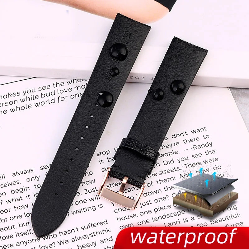 Women\'s Real Cowhide Watch Strap For Armani AR11067 AR1674 Lizard Watch Band 18mm Universal Soft and Comfortable Waterproof