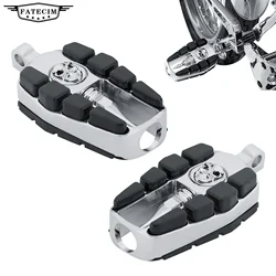 Motorcycle Chrome Highway Skull Foot Pegs for Harley Davidson Softail Sportster Dyna Street Bob Touring