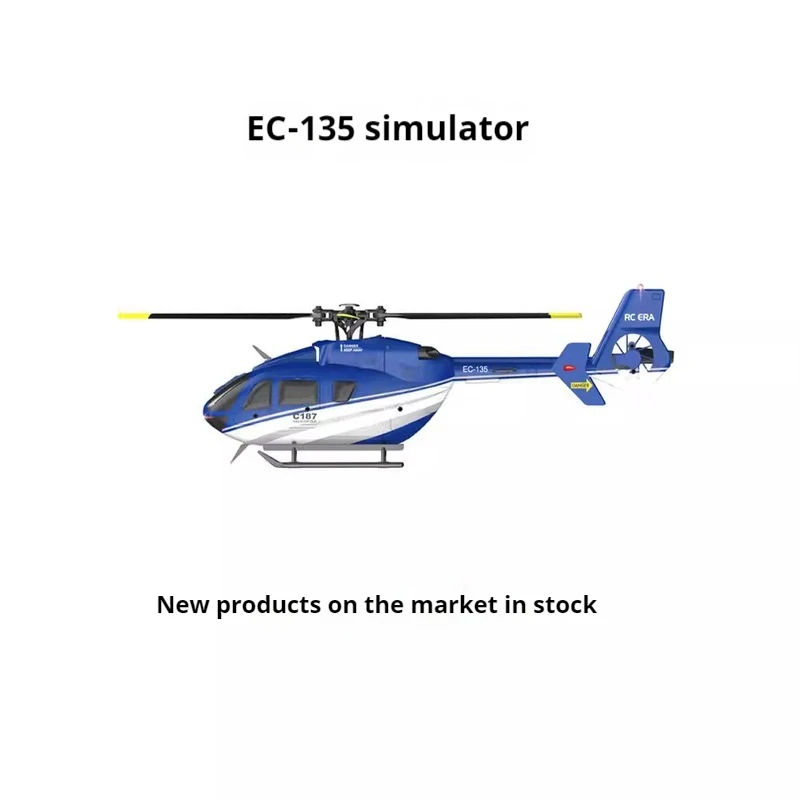 RC ERA EC135 Realistic Remote-Controlled Helicopter C187 Four Channel Single Blade Armed Helicopter Simulation Model Toy Gift