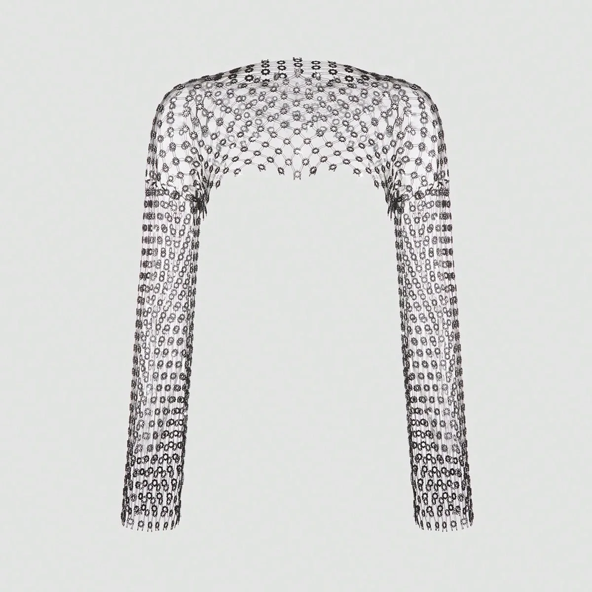 

Shiny Rhinestone Fishnet Long Sleeve Crop Top Sexy Hollow Out See Through Mesh Party Club T Shirt Autumn Women Bikini Cover Up