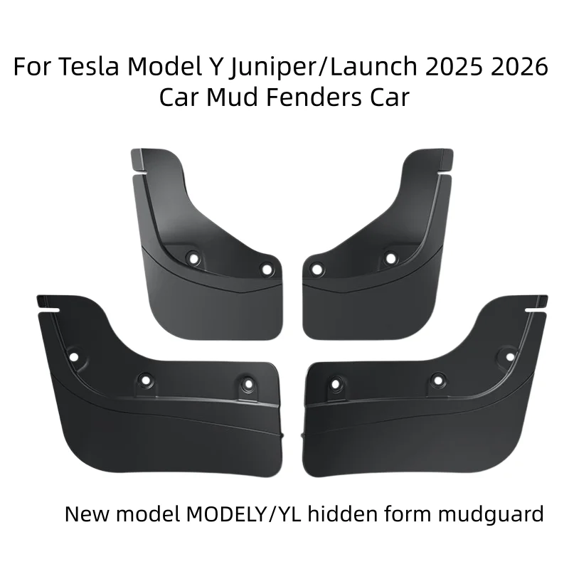 For Tesla Model Y Juniper/Launch 2025 2026 Car Mud Fenders Car Modification Accessories Front And Rear Wheel Fenders