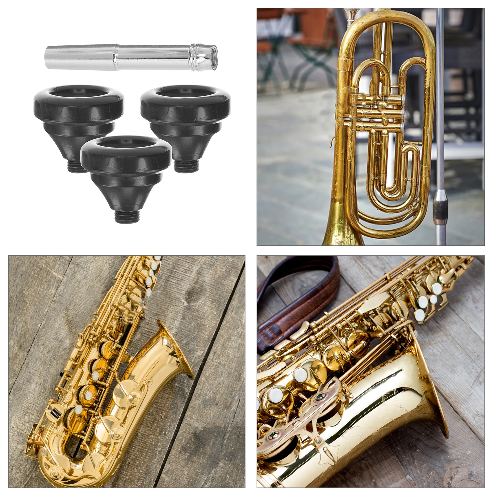 

PVC Head Copper Tube Trumpet Mouthpiece Set Durable Wear Resistant Musical Instrument Accessory Gift Small French Horn