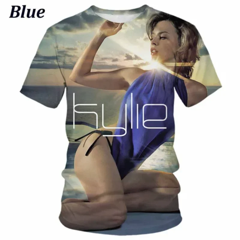 Pop Female Singer Kylie Minogue New 3D Printed T-Shirt Fashion Casual Streetwear Men Clothing Harajuku Oversized T Shirt Tops