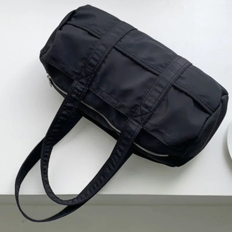 Kapazität Umhängetasche Nylon Groß zylinder tragbare Handtasche für Frau lässig hochwertige Messenger vielseitige Luxus Cross body