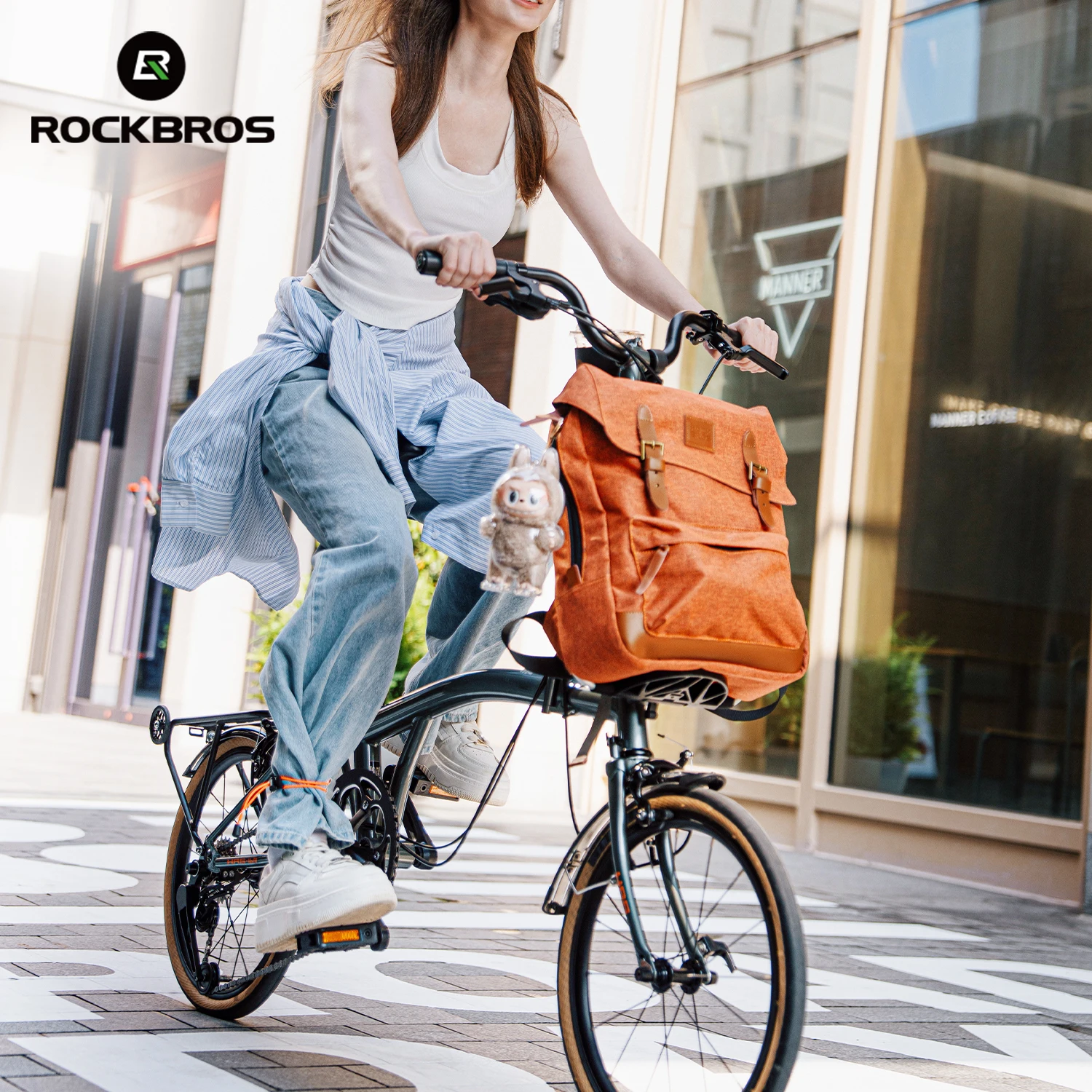 

Рюкзак ROCKBROS, складная сумка для велосипеда, вместительная портативная сумка 11,5 л, сумка на молнии YKK для складного велосипедного рюкзака Brompton