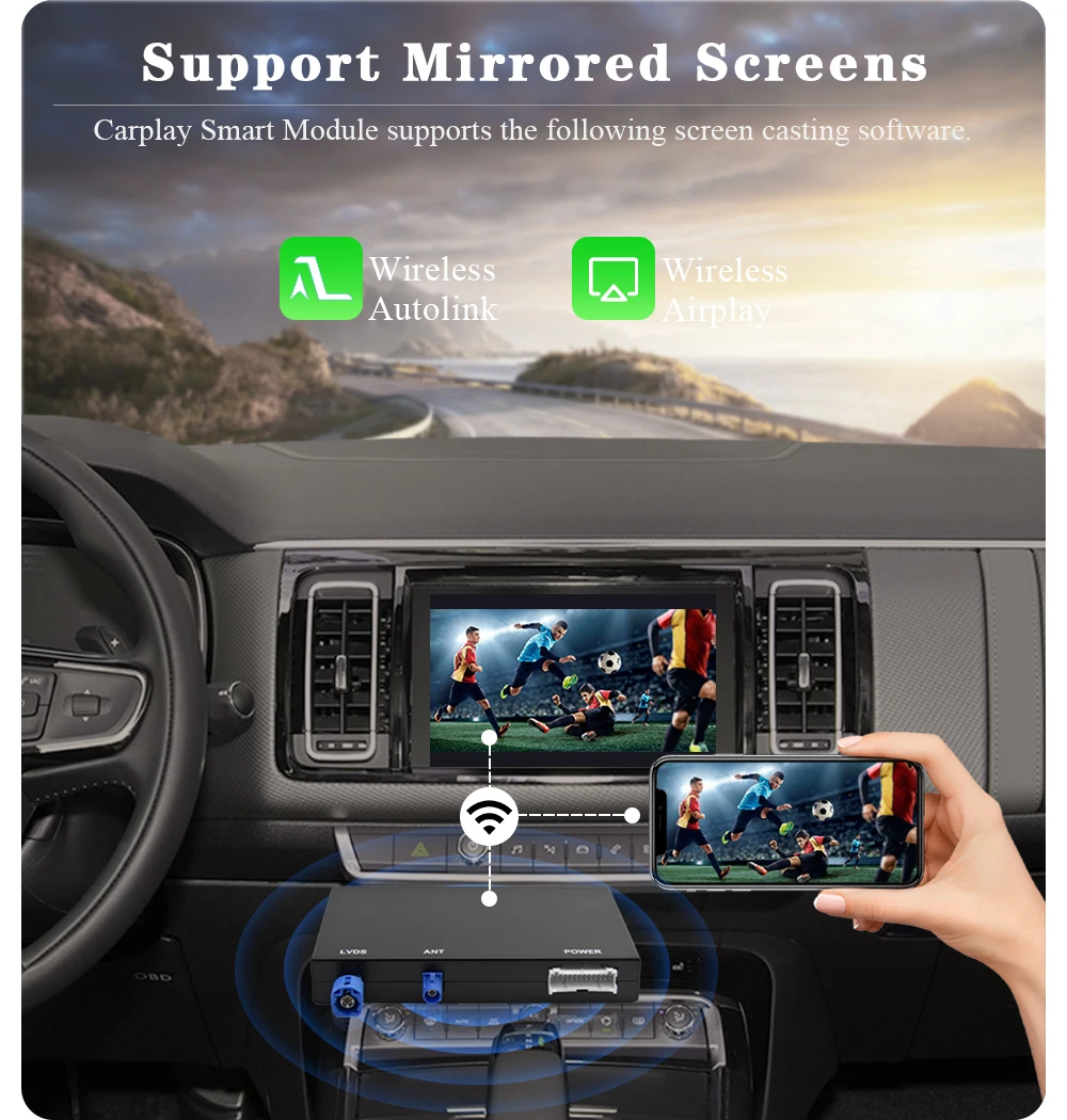 AUTOTOP Drahtlose CarPlay Android Auto Interface für Peugeot Citroen DS SMEG MRN 208 508 3008 5008 C4 C5 C8 DS3 DS4 DS5 Airplay – Detail 7