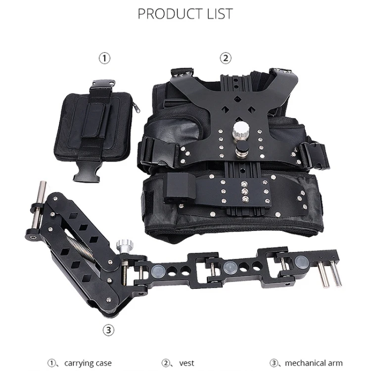 โรงงานวิดีโอ YELANGU B200 กล้อง Gimbal Gear Support Vest Spring Arm Stabilizer สําหรับกล้อง