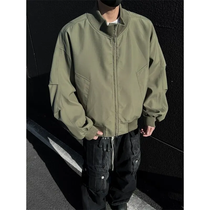 Spring Black Jacket Men Fashion Casual Baseball Jacket Men Streetwear Hip-hop Loose Bomber Jacket Men Oversized Jackets Coat