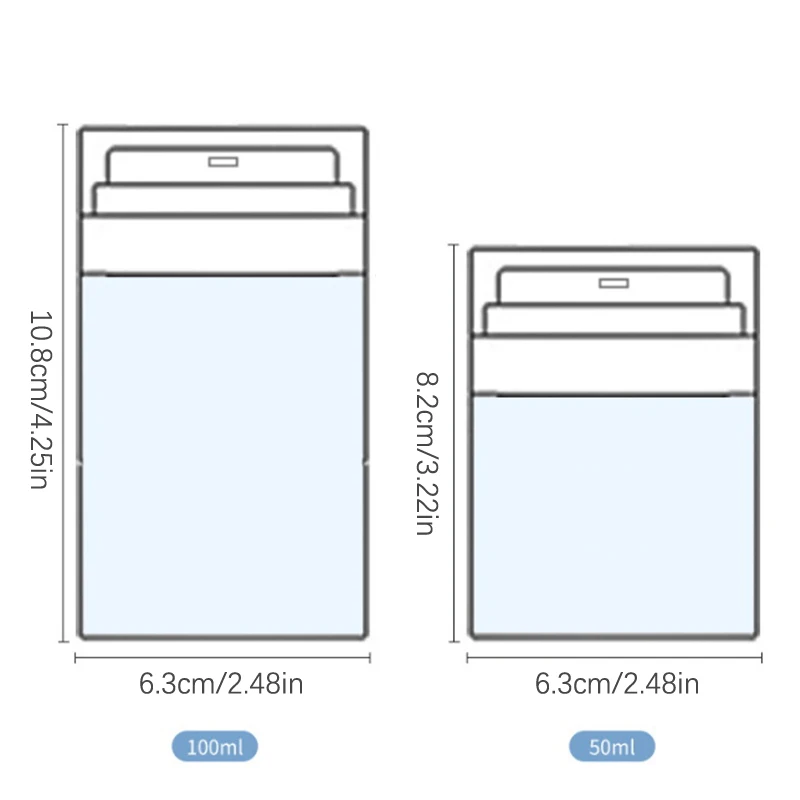 Recipiente Cosmético Airless, Frasco De Creme De Plástico, Latas Recarregáveis, Garrafa De Vácuo, Estilo De Imprensa, Frascos, 50 ml, 100ml