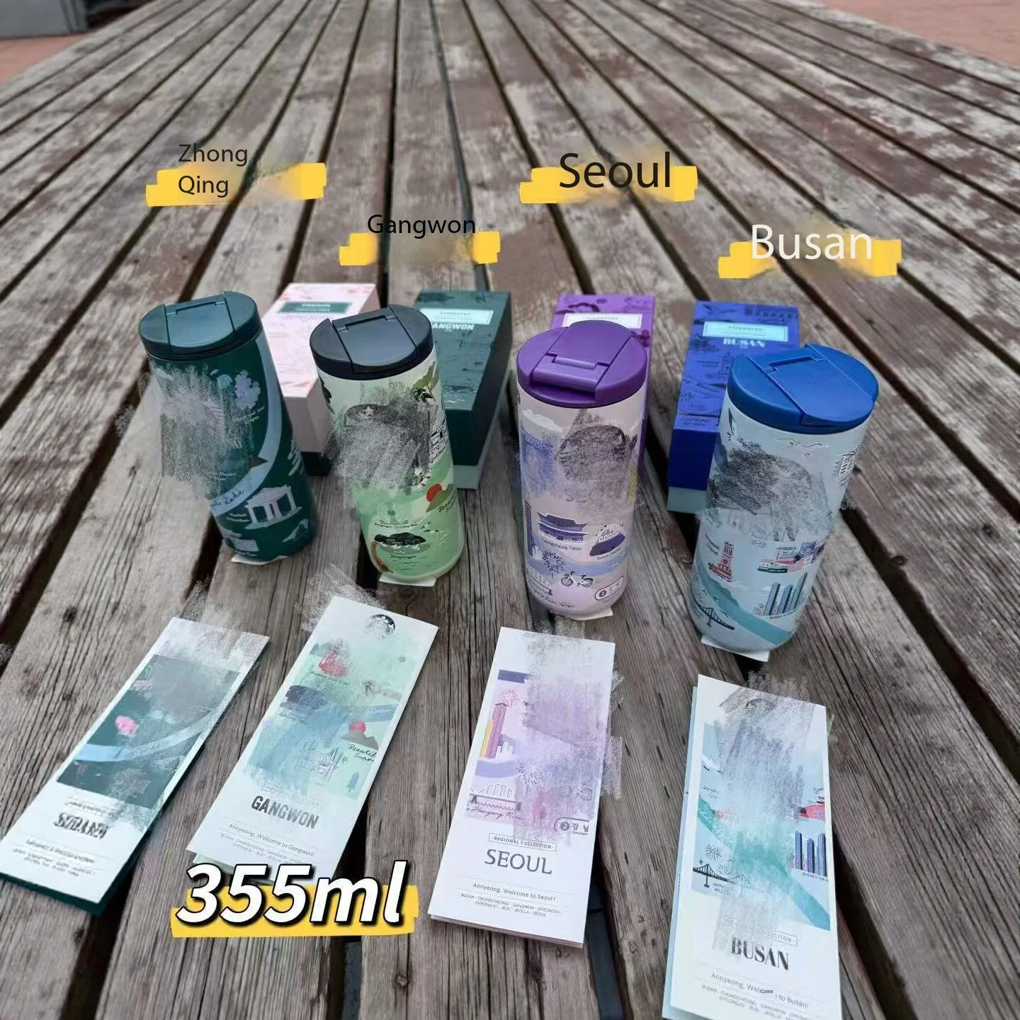 Home Drinkware Kitchen,Dining & Bar Korean City Mug Couple Cup Student Cup Limited Series Stainless Steel Tumbler Coffee Cup