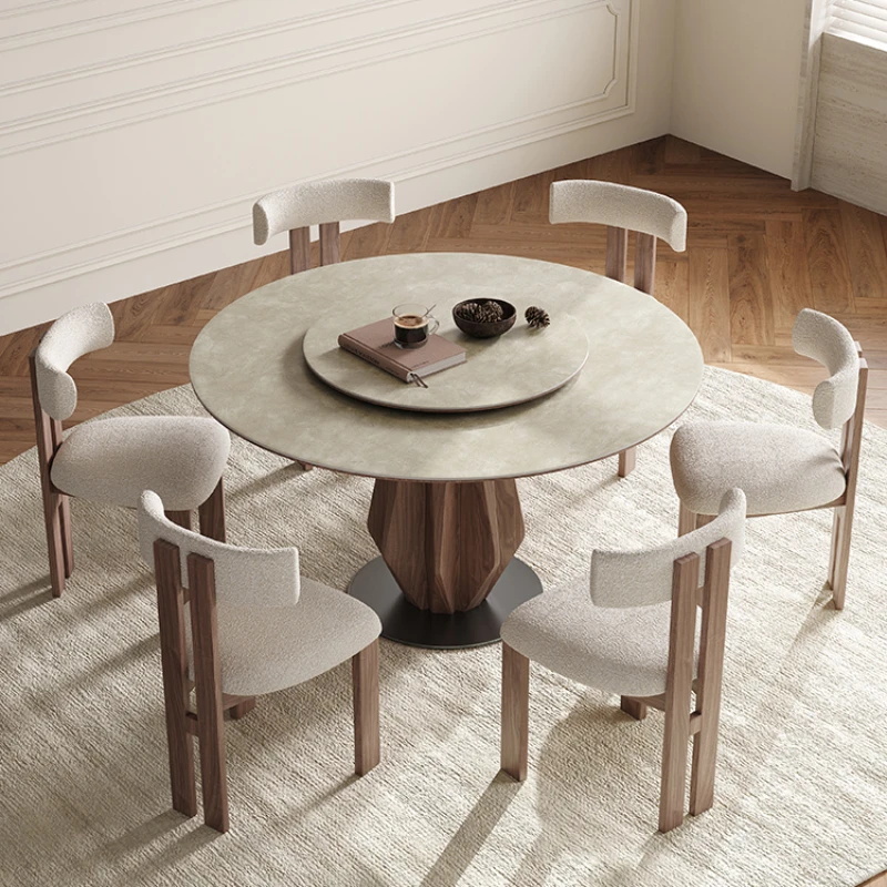 Restaurant Tables Extendable Table Marble Dining Multifunction Home Furniture Round Designer Coffee Muebles Cafe Luxury Room