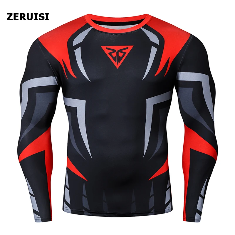 

Men's Fashion 3D Print Long Sleeves T shirt Customization T Shirts Long Sleeve For Gym Running