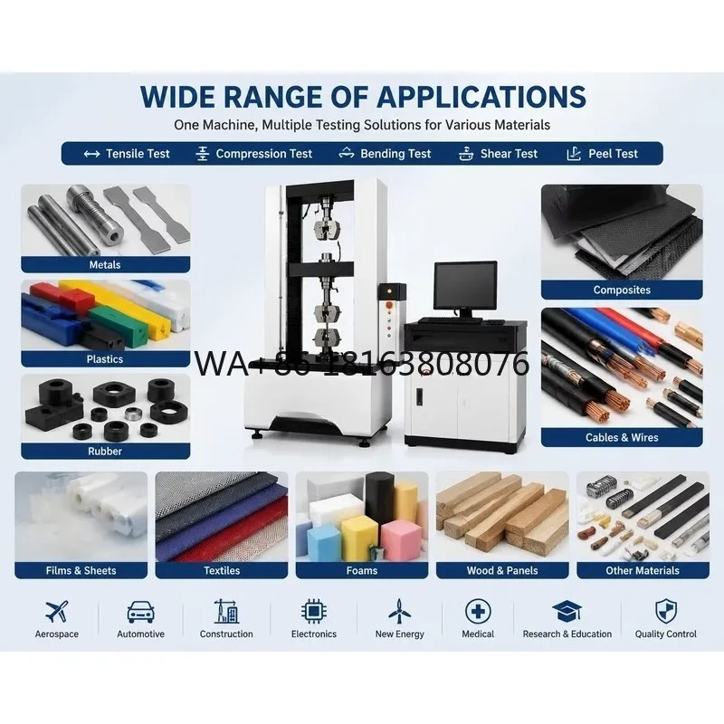 JK WDW-20KN Mechanical Rubber Universal Tensile Testing Machine Load Range 50-300KN 600mm/min 1 Year Warranty 1 Phase