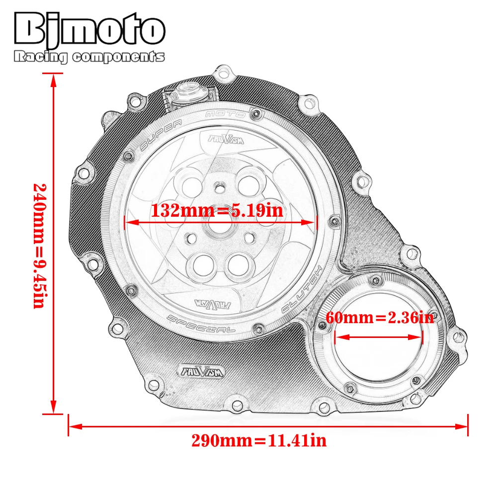 GSXRfemale GSXR750 Racing Engine Clear Clutch Cover pour SUZUKI GSPoly GSX R GSX-R GSPoly 600 750 2006 2007-2020 2021 2022