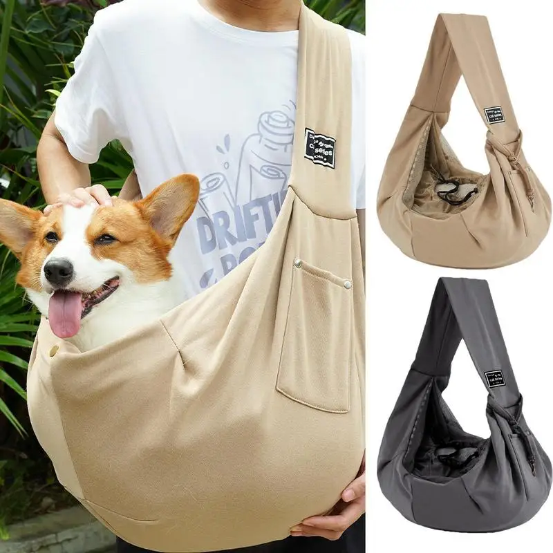 Dog Carrier Sling Dog Travel Carrier Bag Portable Crossbody Puppy Carrying Purse Bag For Shopping Subway Riding Walking Hiking