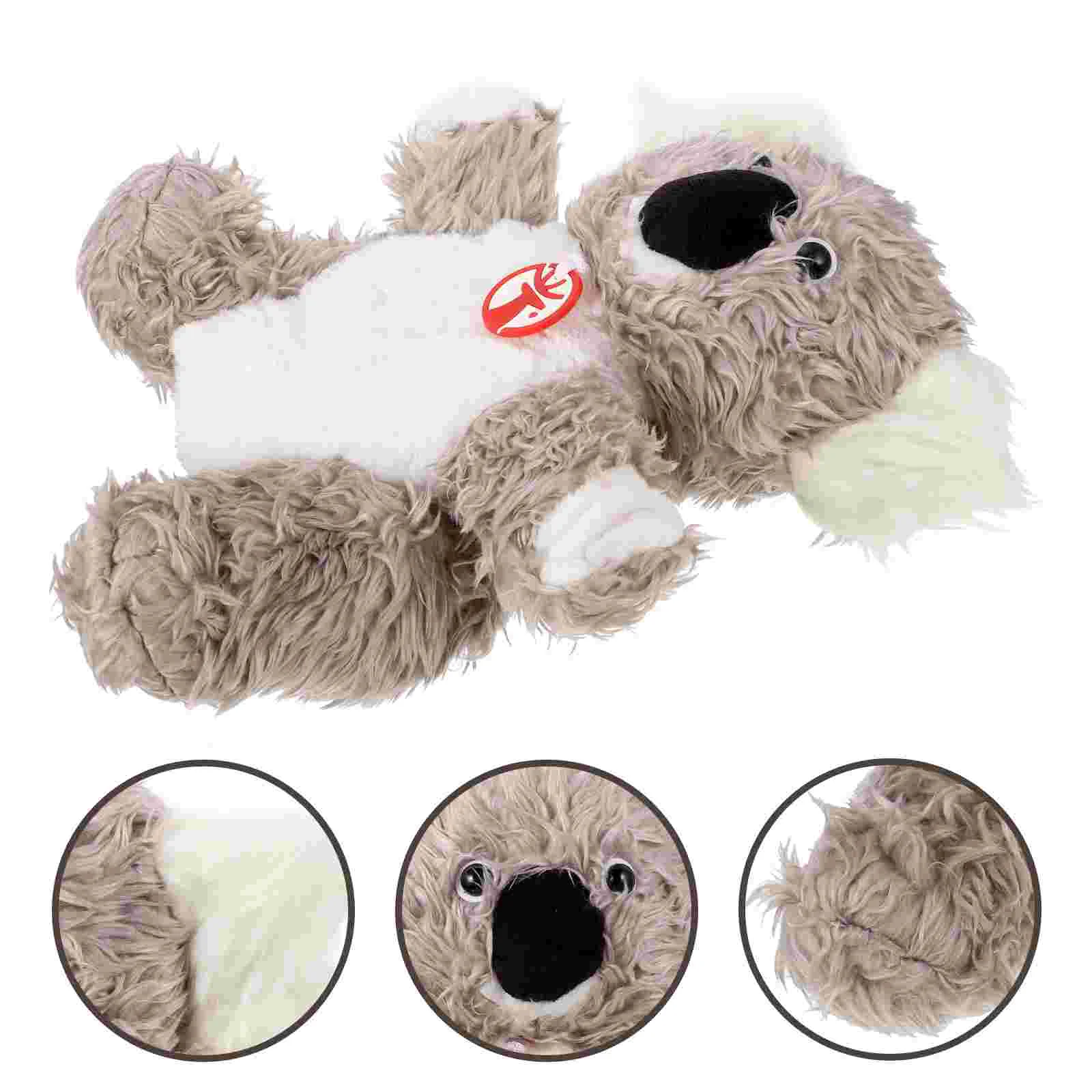 Figure Koala Hand Puppet Parent-child Toy Cartoon Animals Plush Puppets for Kids with Movable Mouth