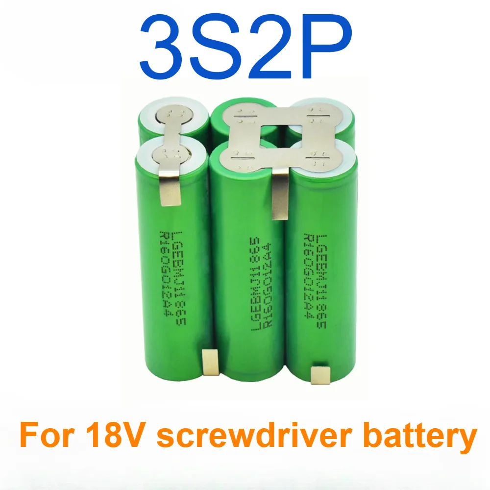 For 18V Screwdriver Battery 2S1P 1S3P 3S2P 4S2P 5S2P 8.4V 3.7V 10.8V 16.8V 18V MJ1 Battery Pack 18650 3500mAh Battery