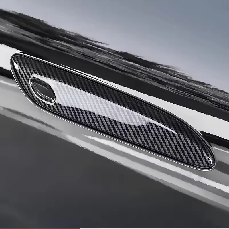 

For 2023-2025 Mercedes-Benz E S EQE EQS Class W214 S214 W223 Black Car Door Handle Trims Cup Bowl Cover Styling Auto Accessories