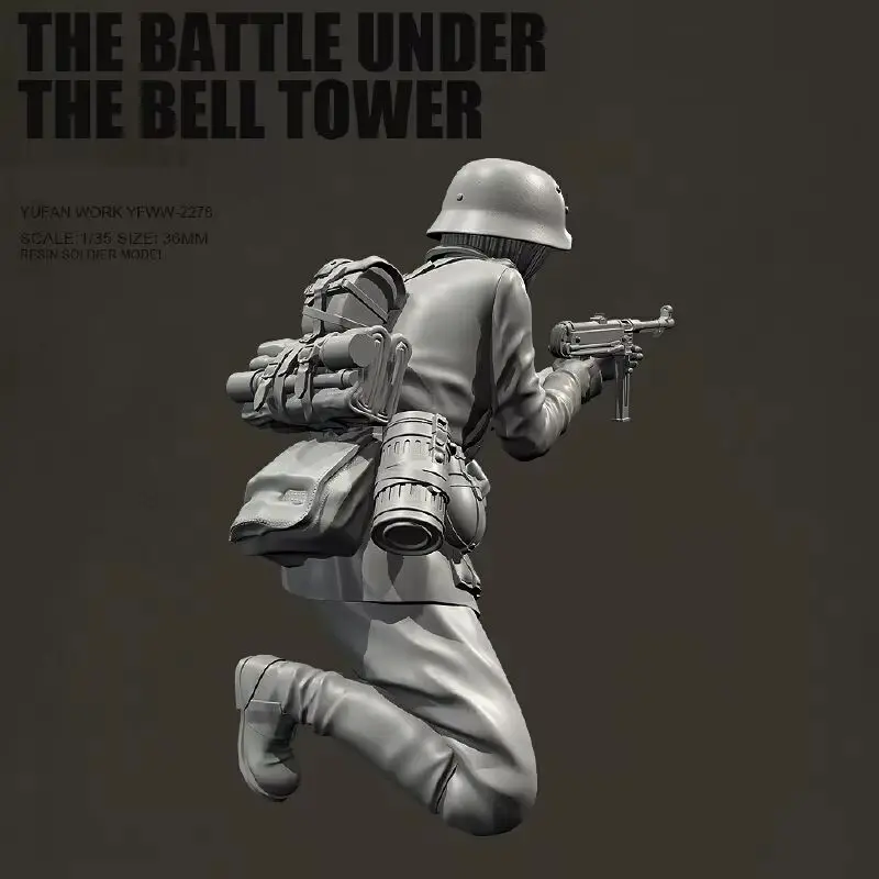 Figurine modèle en résine 1/35, soldats européens de la seconde guerre mondiale Gk, Micro Miniature, modèle blanc imprimé en 3d, jouet, Kit non assemblé et non peint