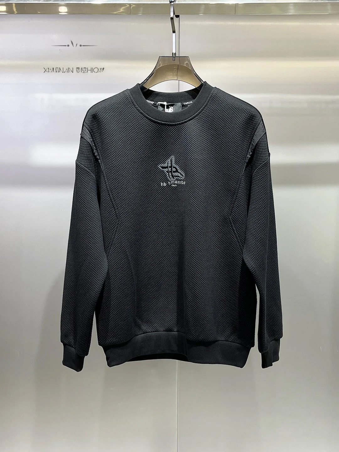 

Autumn Winter Men's round Ne Sweatirt Embroidered Print Loose Fit Base irt Casual Sle Long Sve Thermal Top