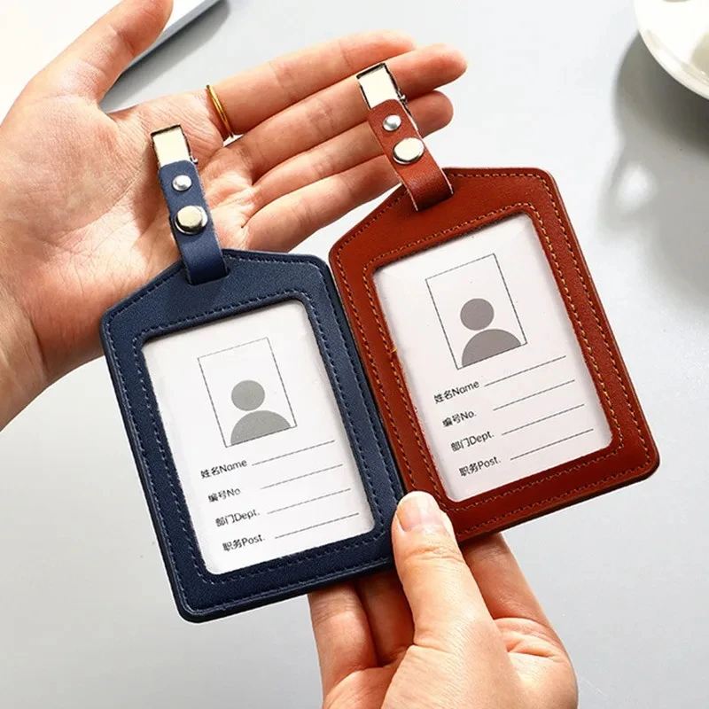

Элегантный кожаный чехол для удостоверений личности и карт (горизонтальный/вертикальный), держатель для бейджей и кредитных карт, для медперсонала и работы