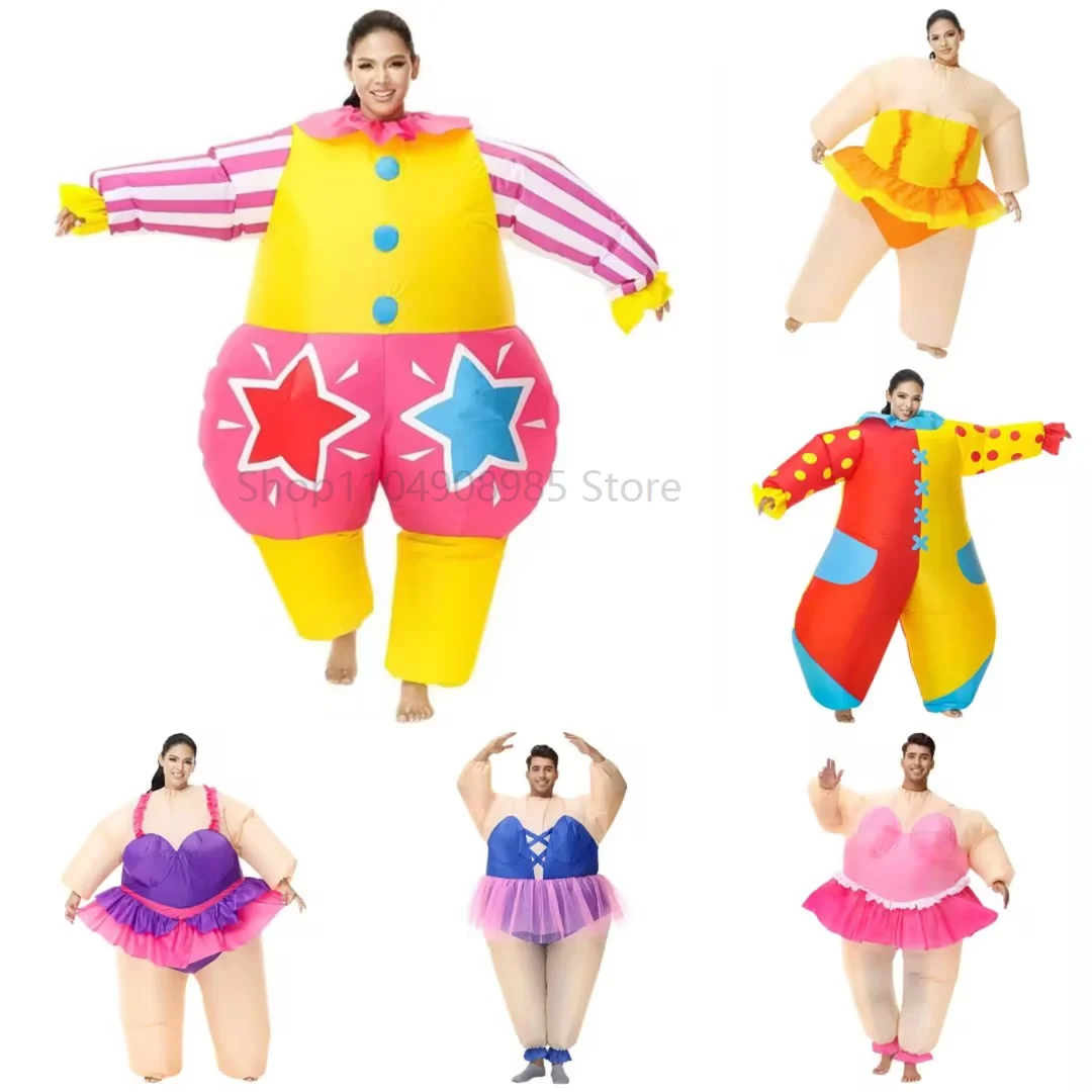 

New Annual Party Ballet Clown Inflatable Costume Doll Costume Role-playing Costume Halloween Carnival Comedy
