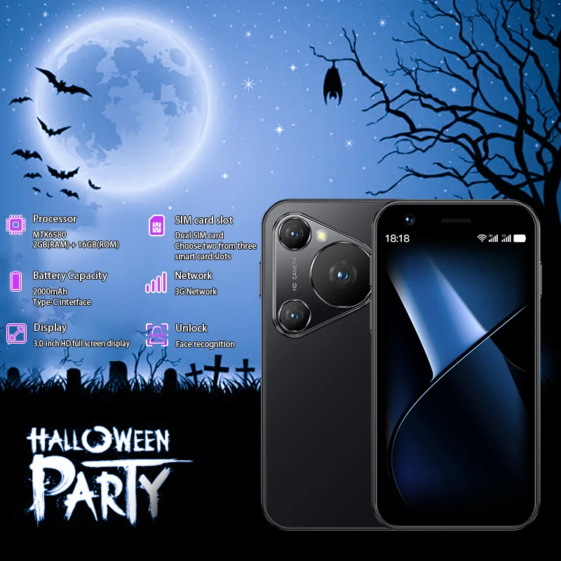 SOYES P70 Pro Max 3.0-inch Mini Smart Android Phone Dual SIM Dual Standby | 2000mAh Battery | 2GB RAM 16GB ROM Portable