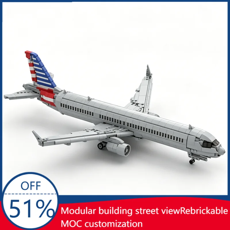 

1271PCS Commercial Passenger Airplane Model Custom Building Blocks Assembly Aircraft Educational Toy Creative Collection Gifts