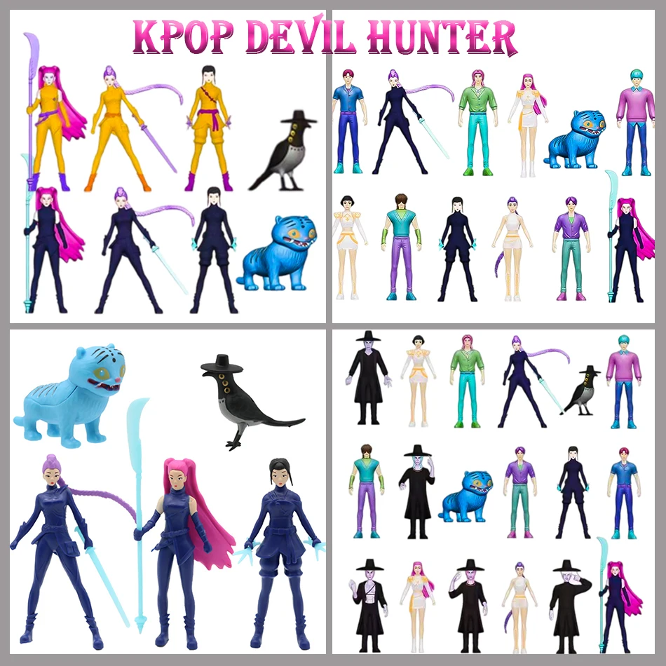 5 قطعة/المجموعة Kpop شيطان الصيادين عمل الشكل لعبة Derpys النمر رومي ميرا زوي كس تمثال دمية لمحبي هدية