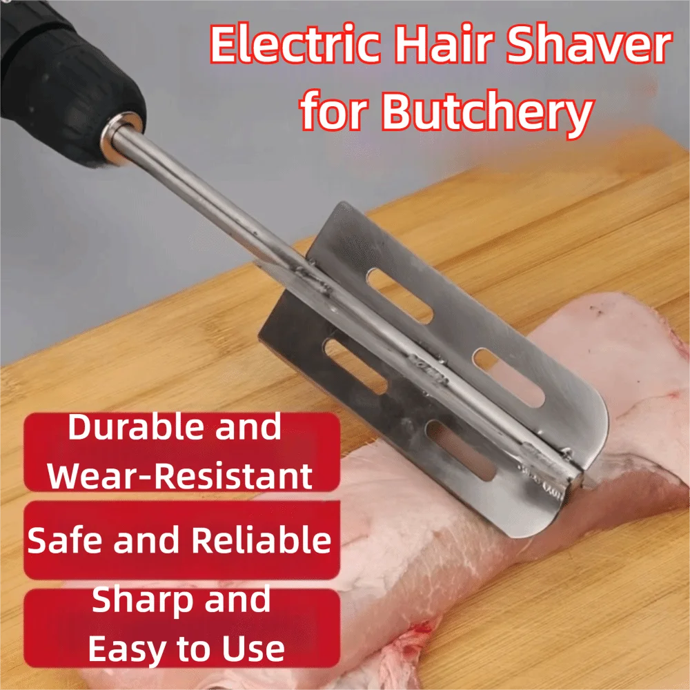 

Stainless Steel Hog Hair Scraper Portable Manual Hog Trimmer Rust-proof Easy Assembly Livestock Dehairing Tool Butcher
