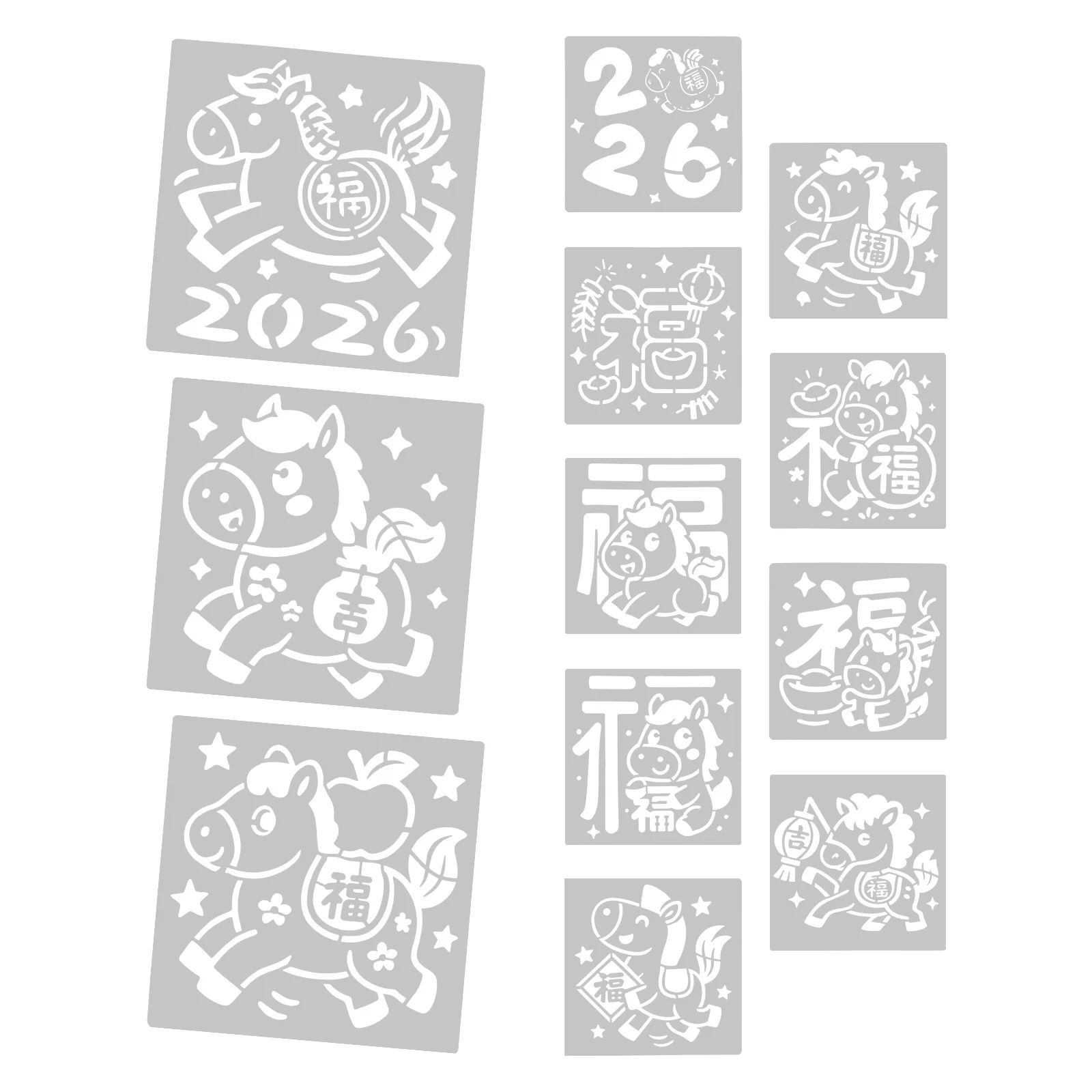 مجموعة قوالب استنسل مرسومة يدويًا بألوان مائية أدوات فنية إبداعية لطلاء جدران DIY لتزيين المنزل يدويًا