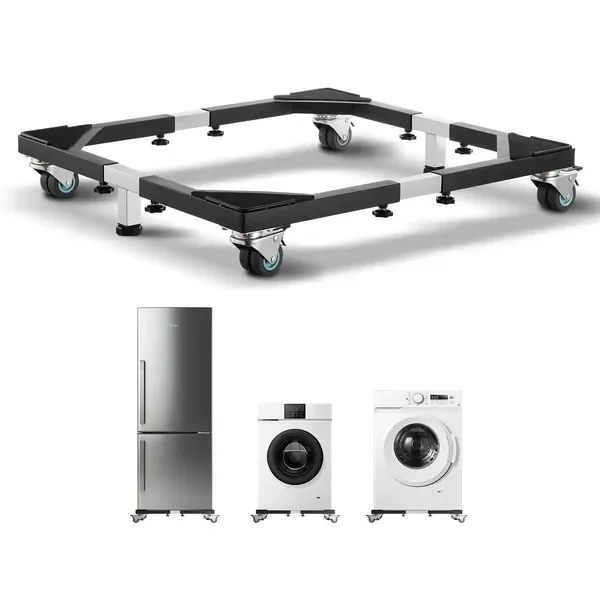

Adjustable Heavy-Duty Fridge Stand Mobile Base with Smooth Rolling Wheels, Supports Up to 1200 lbs, Height Range 23 to 36.6