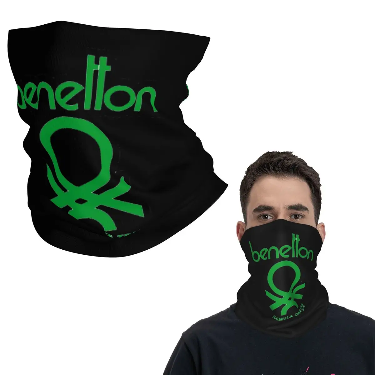 Bandana Benetton, Bragas de Cuello Multiusos Estampadas, Máscara Envolvente, Pañuelo, Diadema para Senderismo y Pesca, Unisex para Adultos