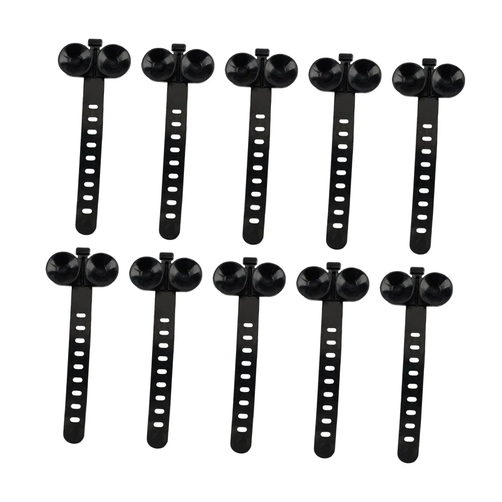 Adjustable Aquarium Suction Cup Cable Ties TRP Material Binding Tools for Fish Tank Plants Airline Tubes