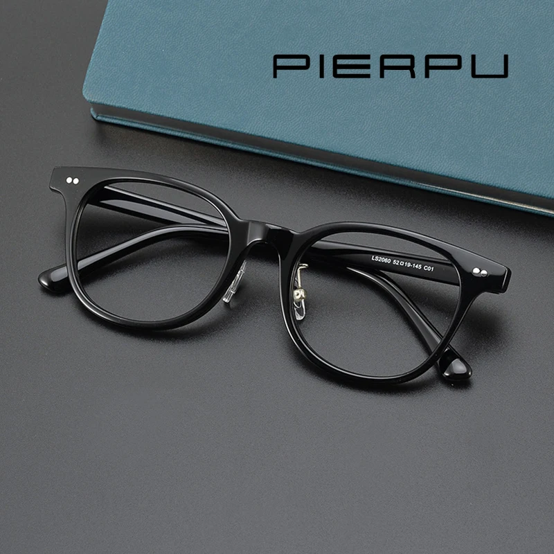 

Vintage rivet style Frame Optical Round Acetate Eyeglass Frames Women Men Reading Myopia Prescription Anti Blue Light Eyeglasses