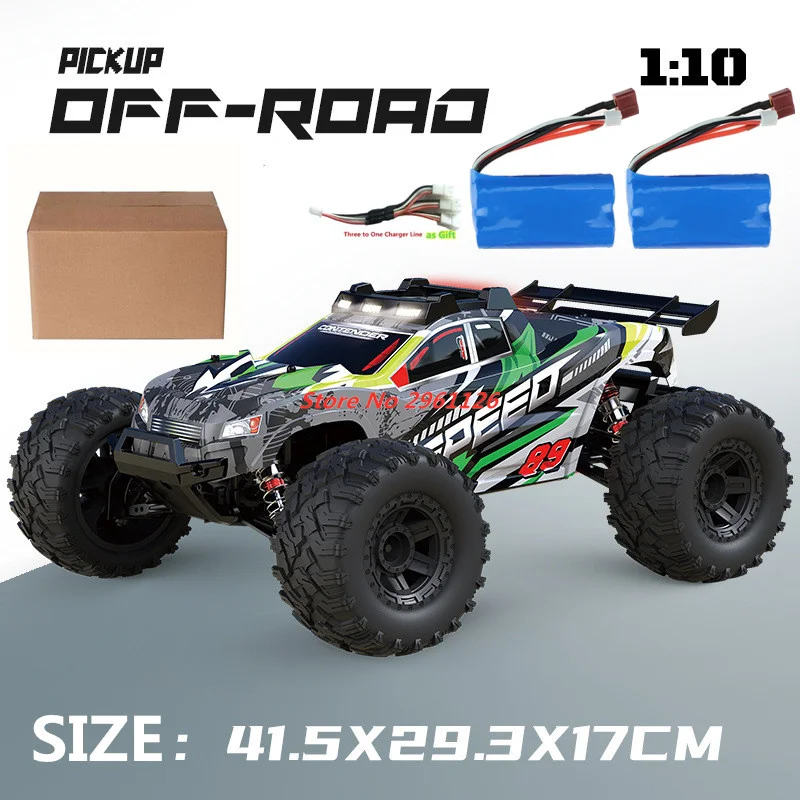 2.4G 4WD Grote 1:10 Drift RC Racewagen 70 KM/H Hoge Snelheid Legering Materiaal Hoge Verlichte LED Rubberen Banden RC Racewagen Speelgoed Geschenken