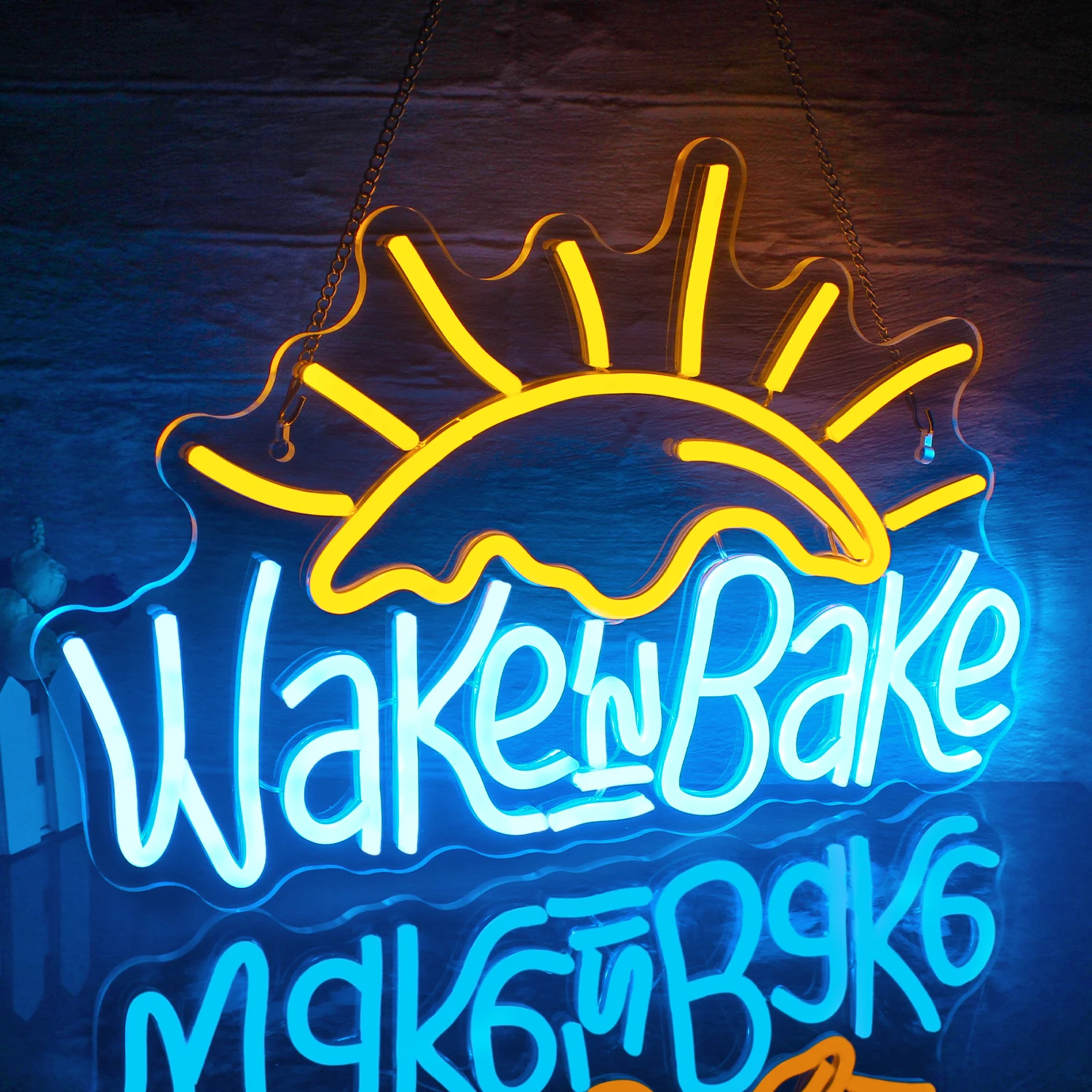 Wake‘s Bake Neon Sign Bedroom Dessert Shop Party Bar Restaurant Kitchen LED Neon light Personalized Cave Wall Decorative Lamps